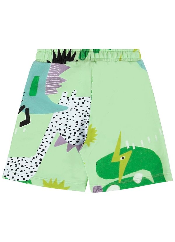 Três e Já - Conjunto com Camiseta e Bermuda Verde 7