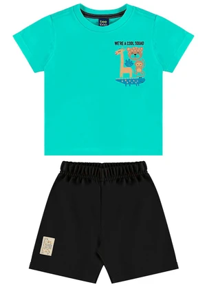 Bee Loop - Conjunto com Camiseta e Bermuda Verde - BEE LOOP