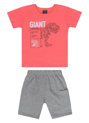 Guloseima - Conjunto com Camiseta e Bermuda Vermelho - GULOSEIMA