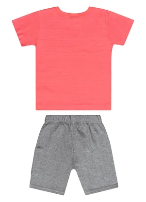 Guloseima - Conjunto com Camiseta e Bermuda Vermelho - GULOSEIMA