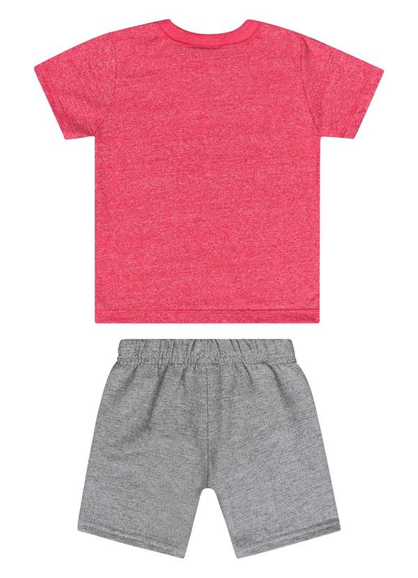 Guloseima - Conjunto com Camiseta e Bermuda Vermelho 2