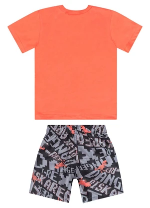 Guloseima - Conjunto com Camiseta e Bermuda Vermelho - GULOSEIMA
