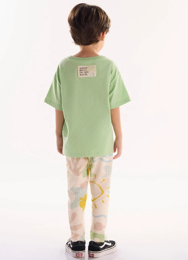 Três e Já - Conjunto com Camiseta e Calça Verde 2