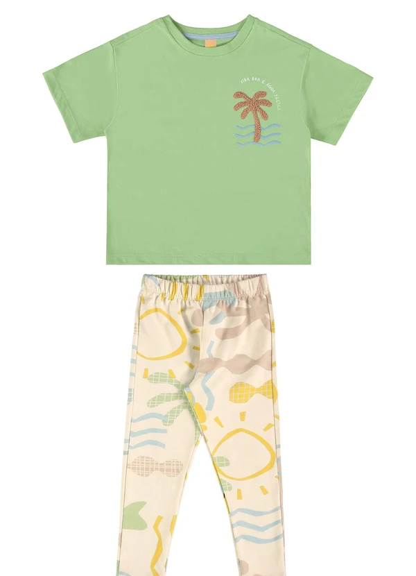 Três e Já - Conjunto com Camiseta e Calça Verde 3
