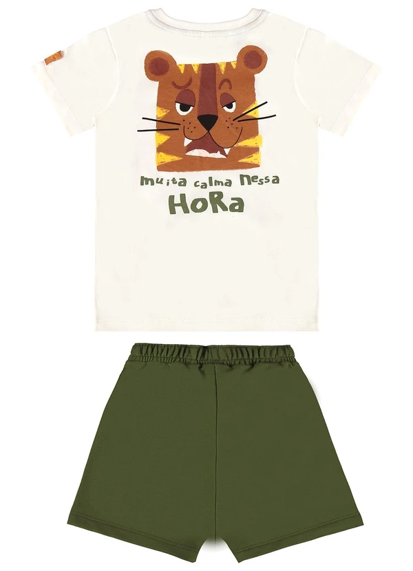 Três e Já - Conjunto com Camiseta e Short Bege 4