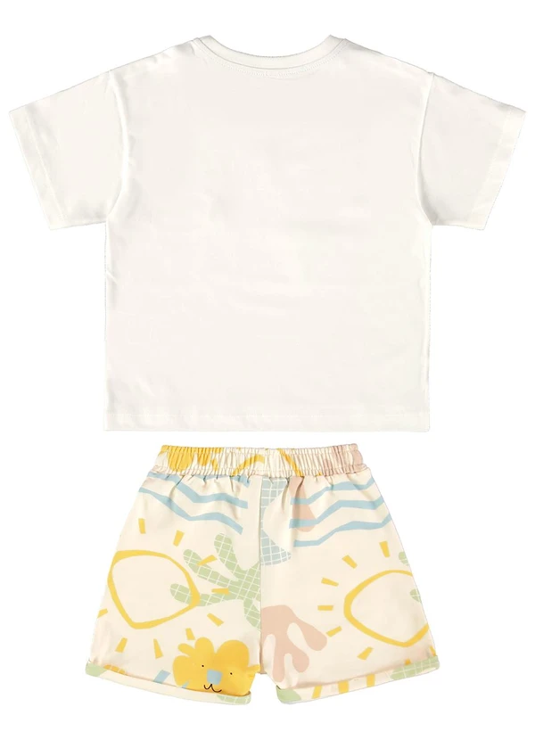 Três e Já - Conjunto com Camiseta e Short Bege 3