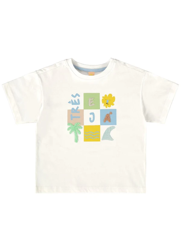 Três e Já - Conjunto com Camiseta e Short Bege 4