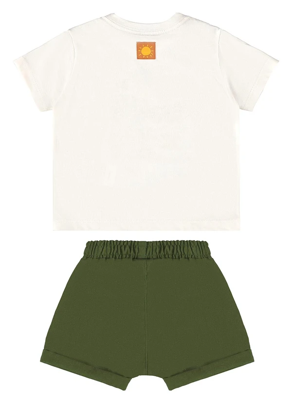 Três e Já - Conjunto com Camiseta e Short Bege 3