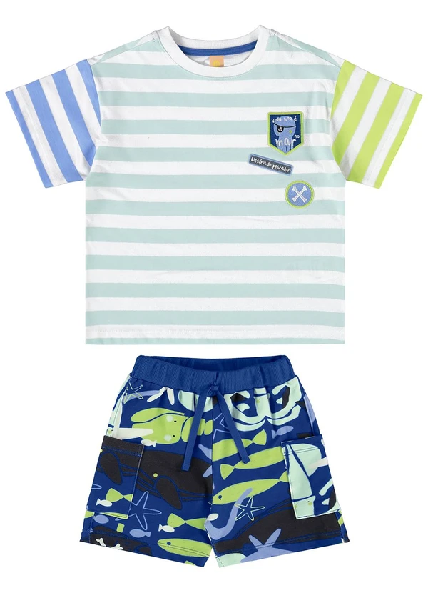 Três e Já - Conjunto com Camiseta e Short Branco 2