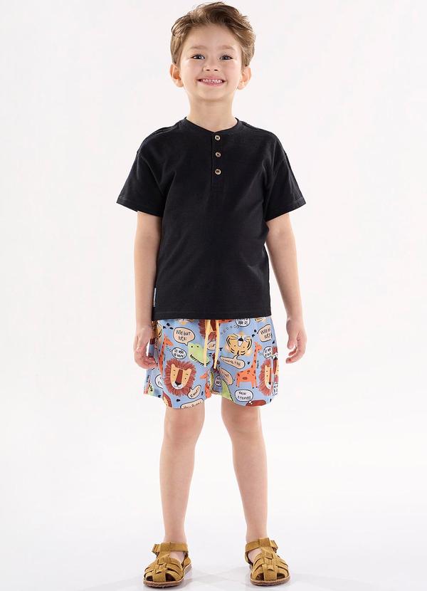 Up Baby - Conjunto com Camiseta e Short Preto