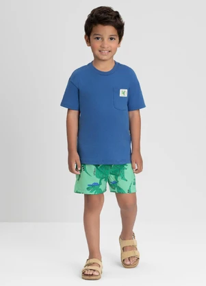 Conjunto com Camiseta e Short Up Baby Azul - UP BABY