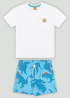 Conjunto com Camiseta e Short Up Baby Branco - UP BABY