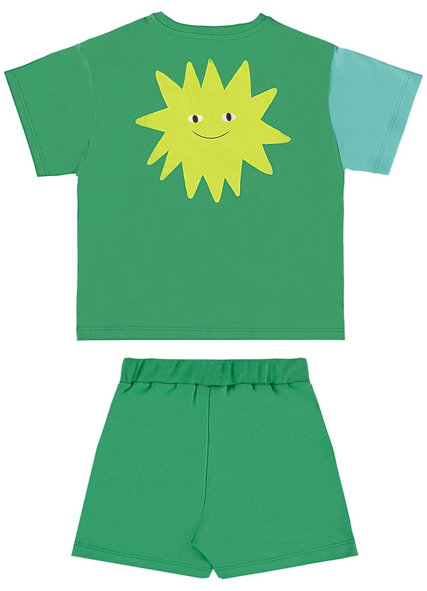 Três e Já - Conjunto com Camiseta e Short Verde 4