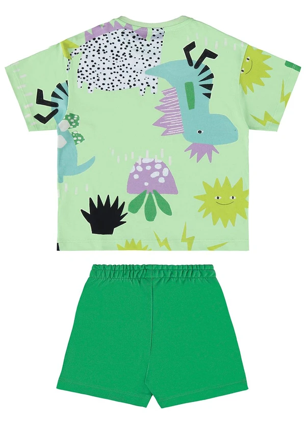 Três e Já - Conjunto com Camiseta e Short Verde 3