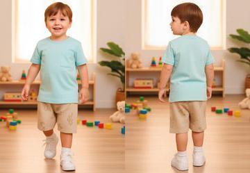 Conjunto com Camiseta Verde