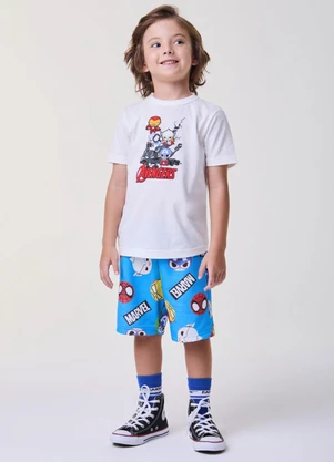 Bimbi - Conjunto com Estampa dos Avengers Azul - BIMBI