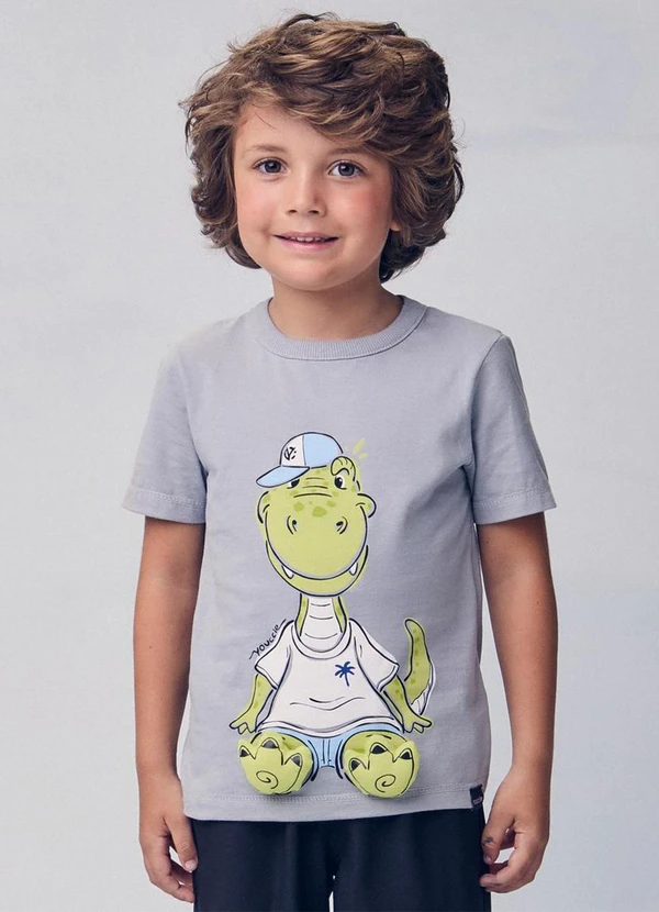 Youccie - Conjunto com Estampa Interativa de Dino Cinza 3