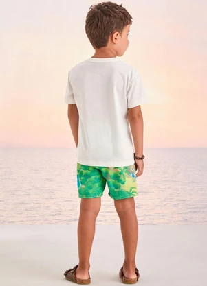 Youccie - Conjunto com Estampa Tropical Off White - YOUCCIE