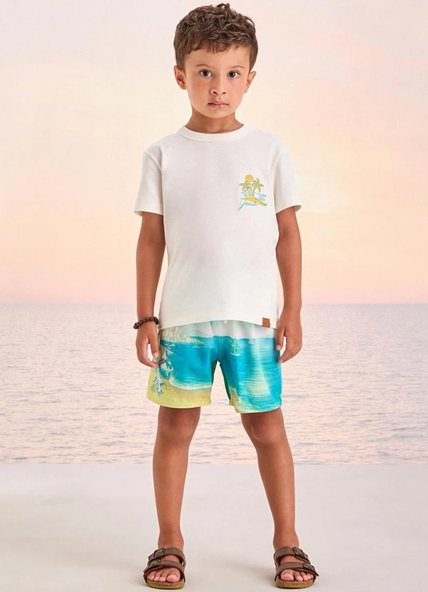 Youccie - Conjunto com Estampa Tropical Off White 1