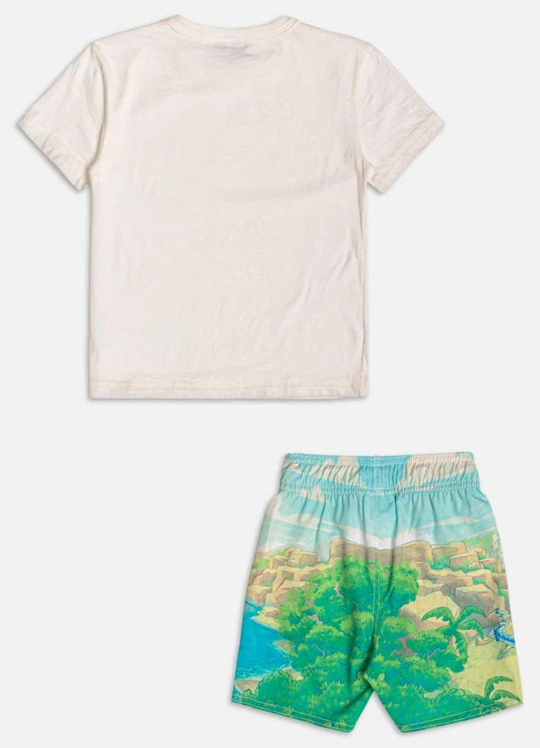 Youccie - Conjunto com Estampa Tropical Off White 3