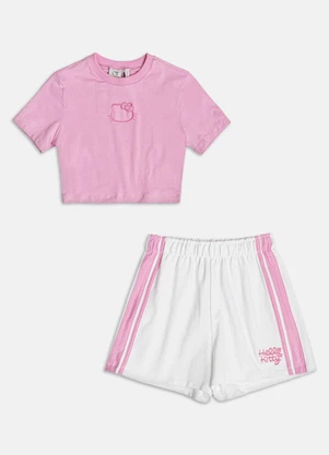 Authoria - Conjunto com Hello Kitty Vazada  Rosa - AUTHORIA