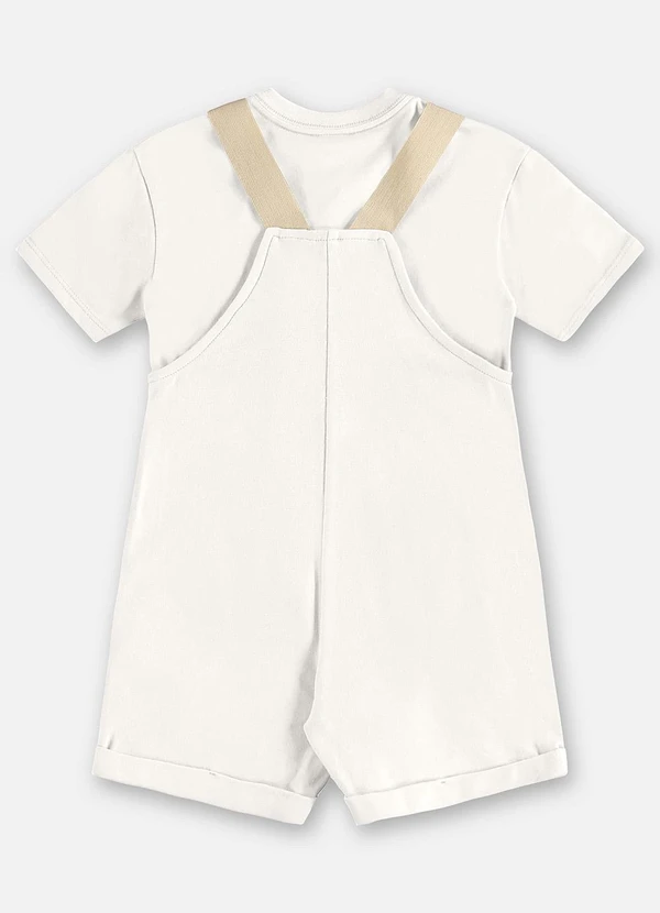 Up Baby - Conjunto com Jardineira e Camiseta Branco 3