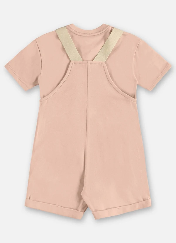 Up Baby - Conjunto com Jardineira e Camiseta Rosa 3