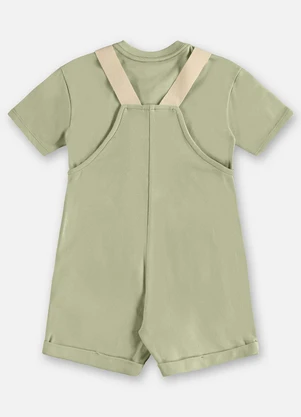 Up Baby - Conjunto com Jardineira e Camiseta Verde - UP BABY