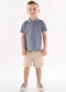 Up Baby - Conjunto com Polo e Bermuda Cinza - variação: Cinza