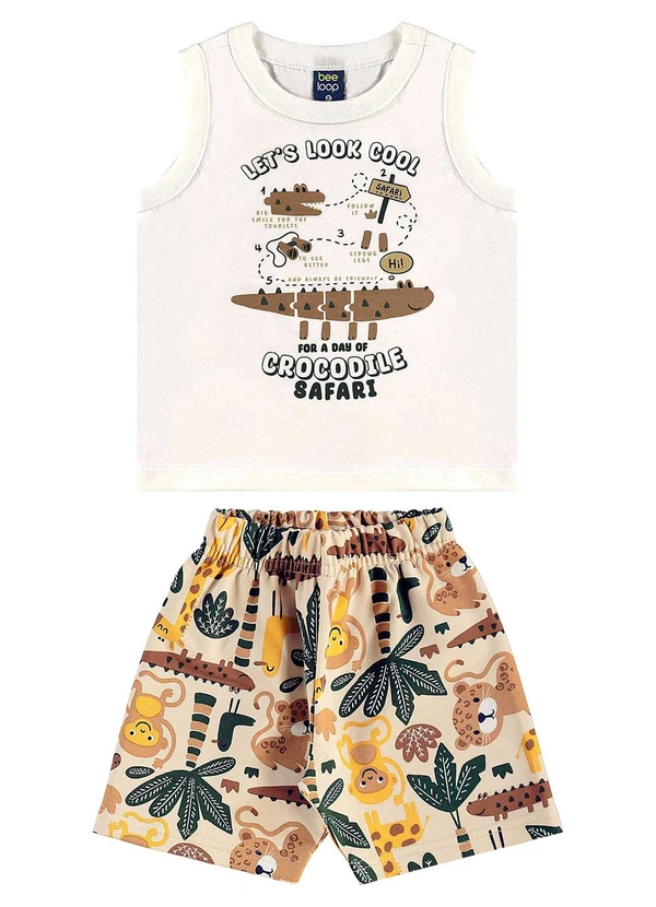Bee Loop - Conjunto com Regata e Bermuda Bege 2