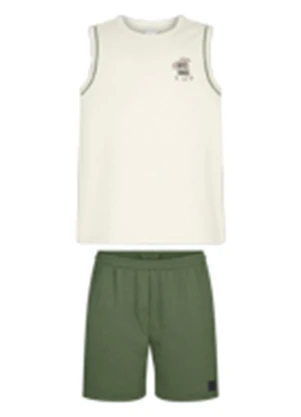 Alakazoo - Conjunto com Regata e Bermuda de Moletom Branco - ALAKAZOO