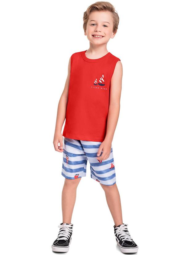 Bee Loop - Conjunto com Regata e Bermuda Vermelho