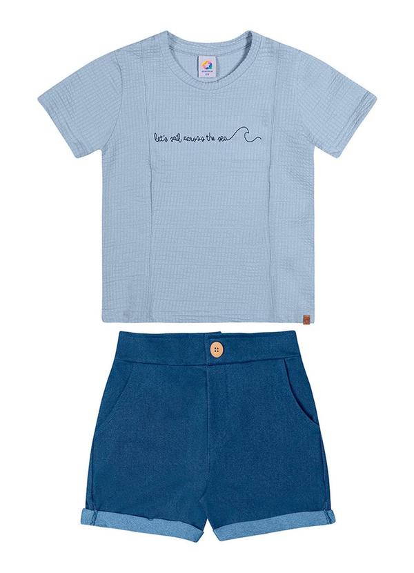 Alenice - Conjunto com Textura Menino Azul