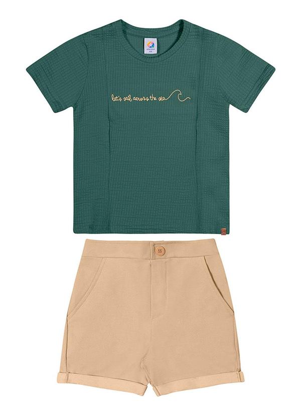 Alenice - Conjunto com Textura Menino Verde