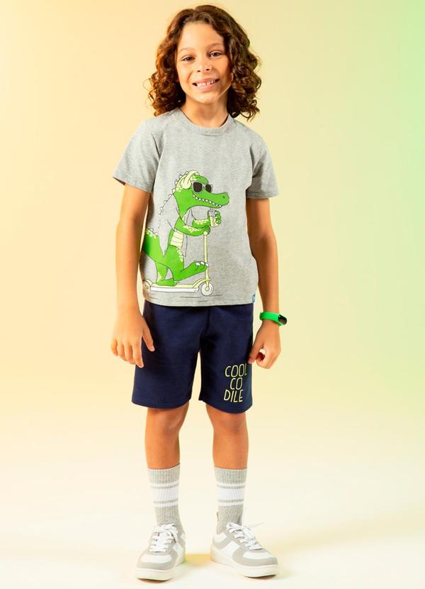 Cativa Kids - Conjunto Comfort Estampado Cinza