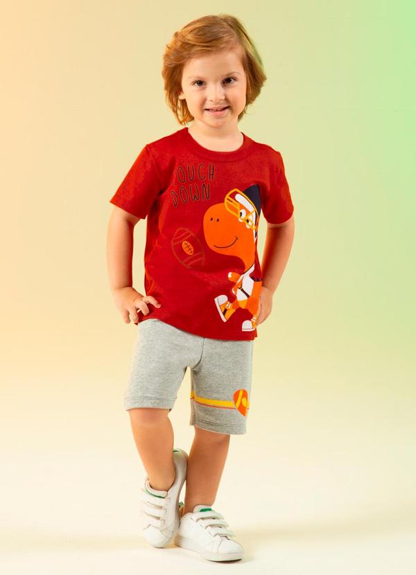 Cativa Kids - Conjunto Comfort Estampado Vermelho