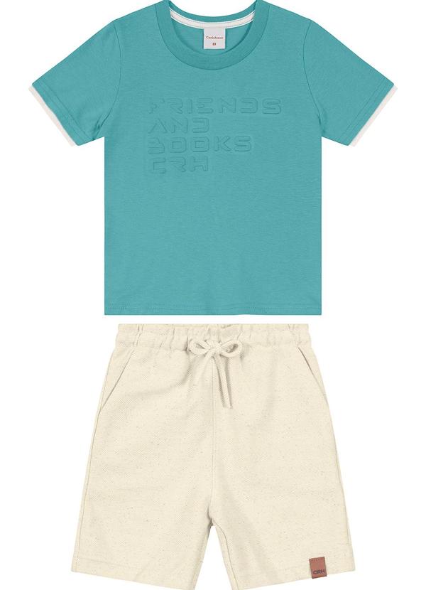 Carinhoso - Conjunto Comfort Moletom Sarjado Menino Azul