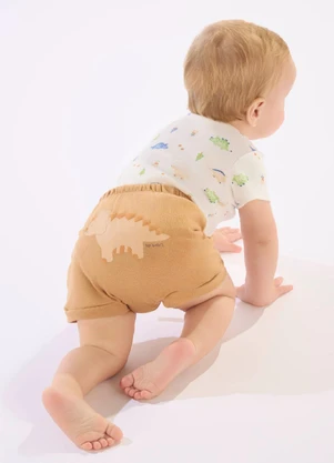 Up Baby - Conjunto Comfy Suedine Dinos Branco - UP BABY