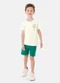 Malwee Kids - Conjunto Coqueiro com Bermuda Sarjada Amarelo - variação: Off White