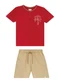 Malwee Kids - Conjunto Coqueiro com Bermuda Sarjada Amarelo - variação: Vermelho