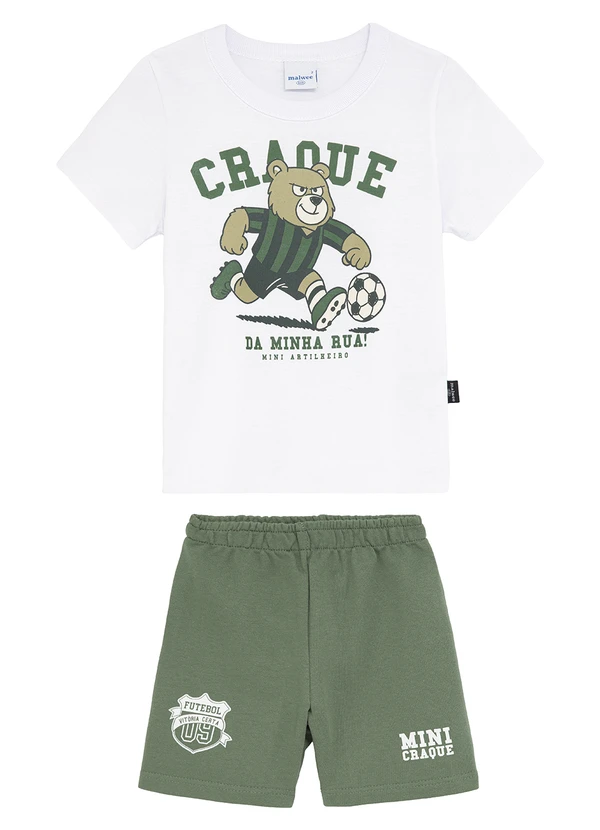 Malwee Kids - Conjunto Craque em Moletinho Branco