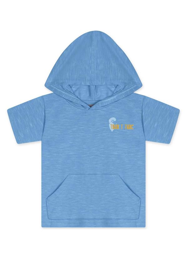 Tigor T Tigre - Conjunto Curto com Capuz Bebê Masculino Azul 1