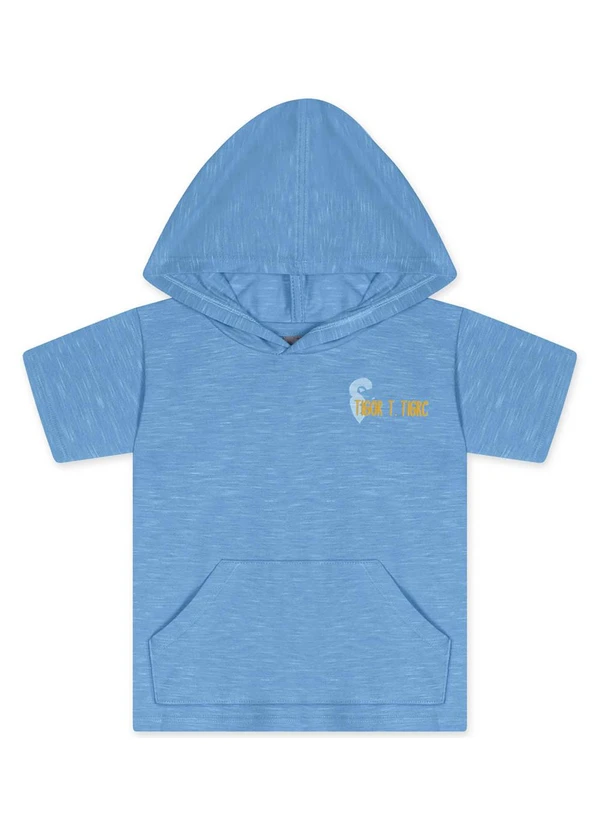 Tigor T Tigre - Conjunto Curto com Capuz Bebê Masculino Azul 2