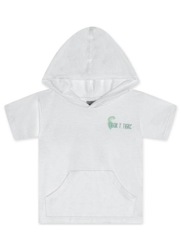 Tigor T Tigre - Conjunto Curto com Capuz Bebê Masculino Branco 2