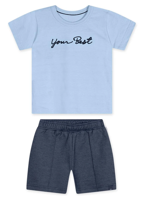 Marisol - Conjunto Curto Infantil Azul 1