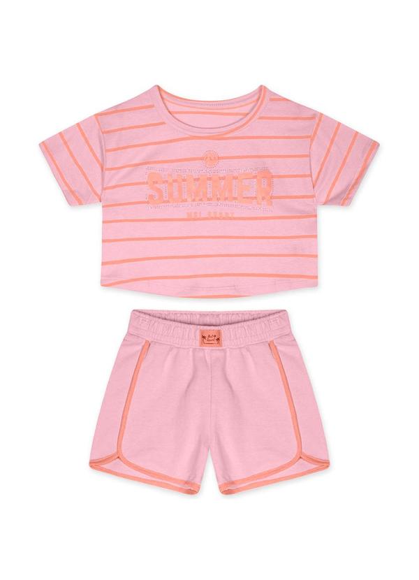 Marisol - Conjunto Curto Infantil Feminino  Rosa