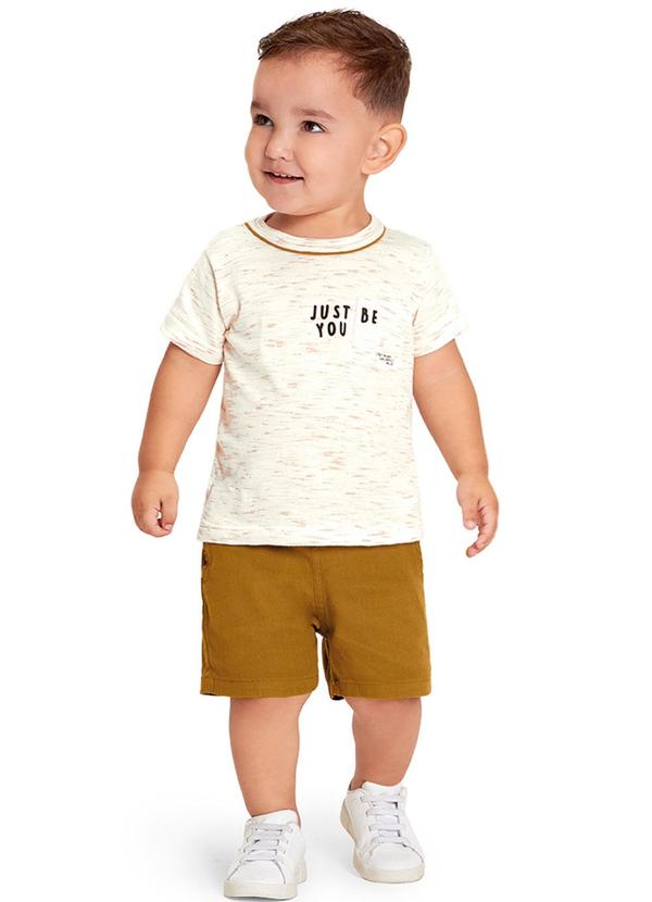 Marisol - Conjunto Curto Infantil Menino Bege