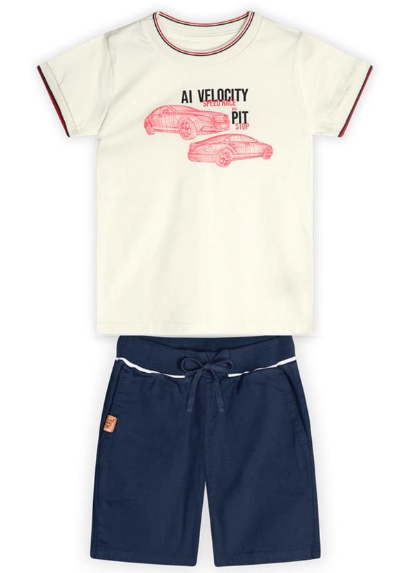 Marisol - Conjunto Curto Infantil Masculino Bege