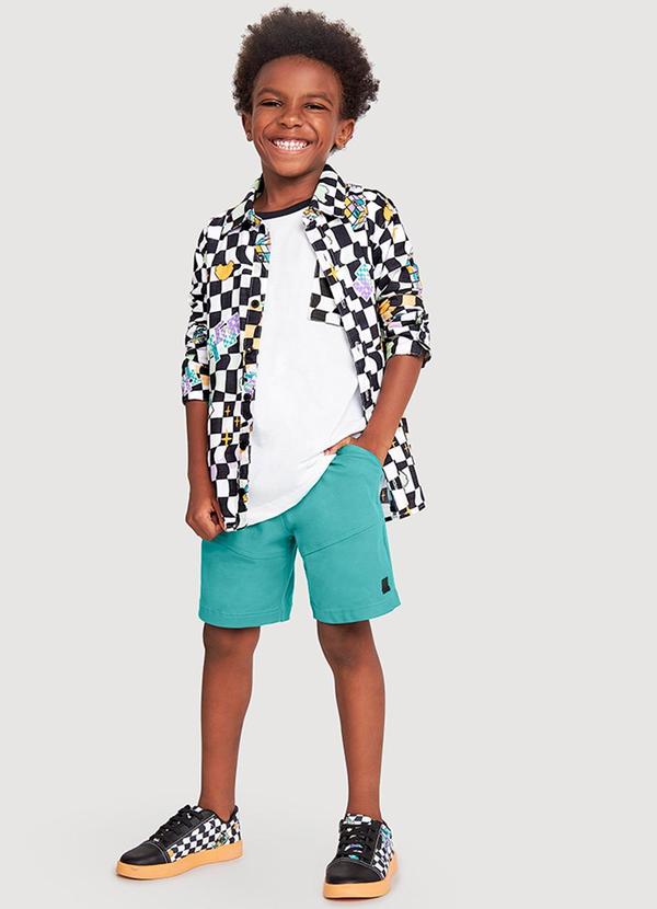 Tigor T Tigre - Conjunto Curto Infantil Menino Branco