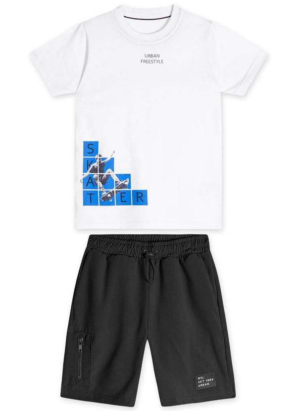Marisol - Conjunto Curto Infantil Masculino Branco